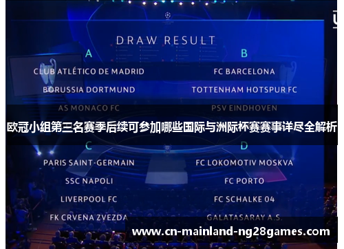 欧冠小组第三名赛季后续可参加哪些国际与洲际杯赛赛事详尽全解析